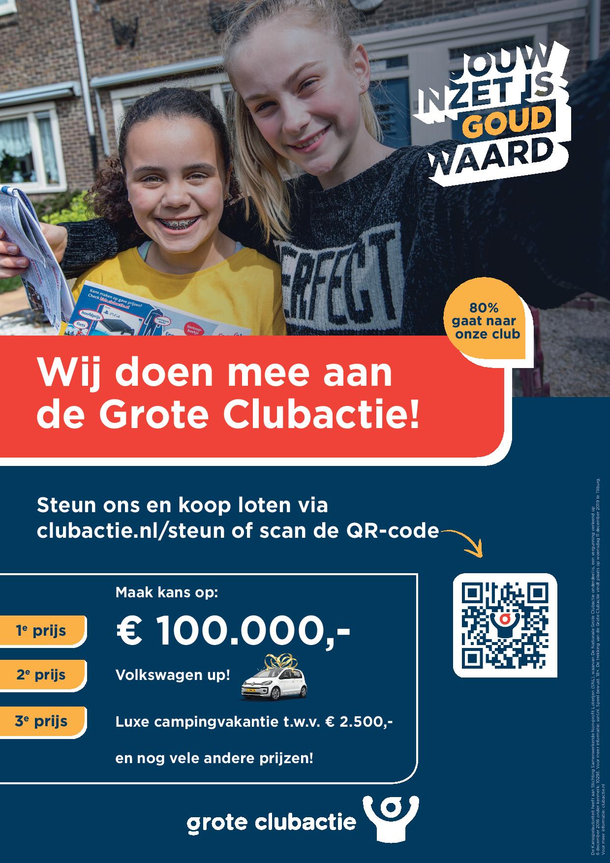 Grote Clubactie gaat zaterdag 14 september van start