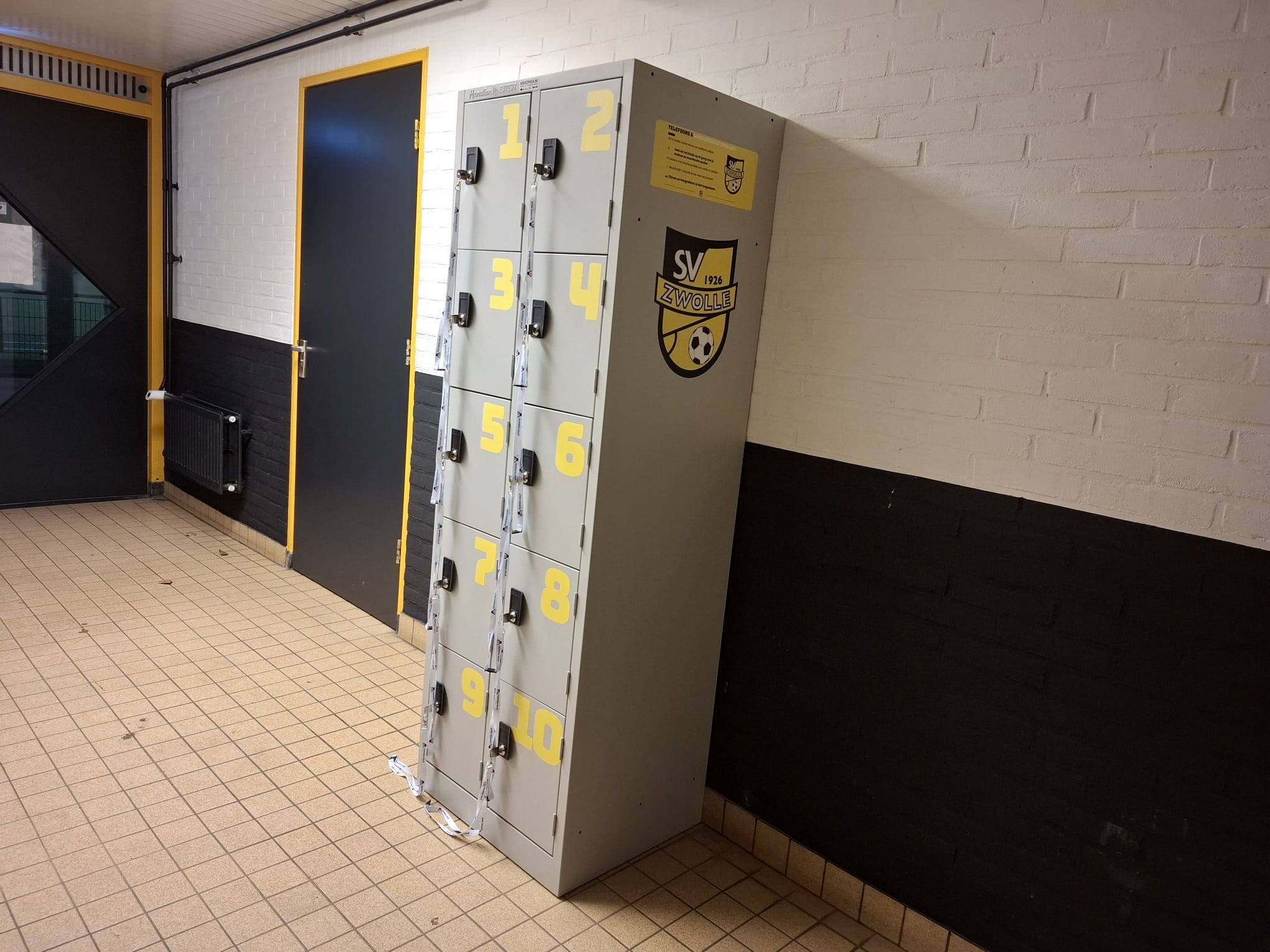 Kluisjes voor waardevolle spullen bij SV Zwolle
