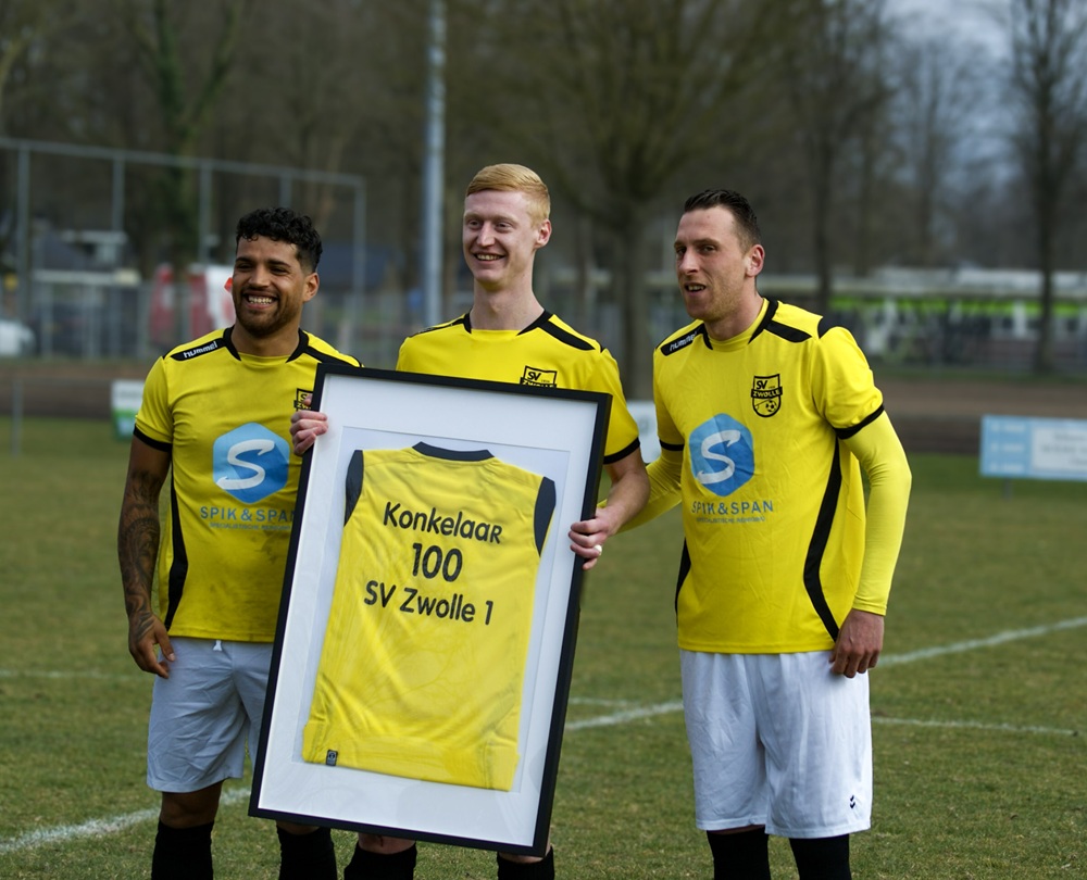 Honderdste wedstrijd Rick Konkelaar in eerste elftal