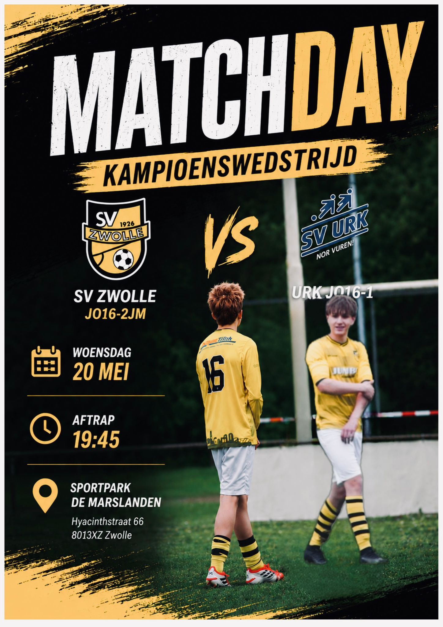 Kom SV Zwolle 16-2 aanmoedigen bij de kampioenswedstrijd!