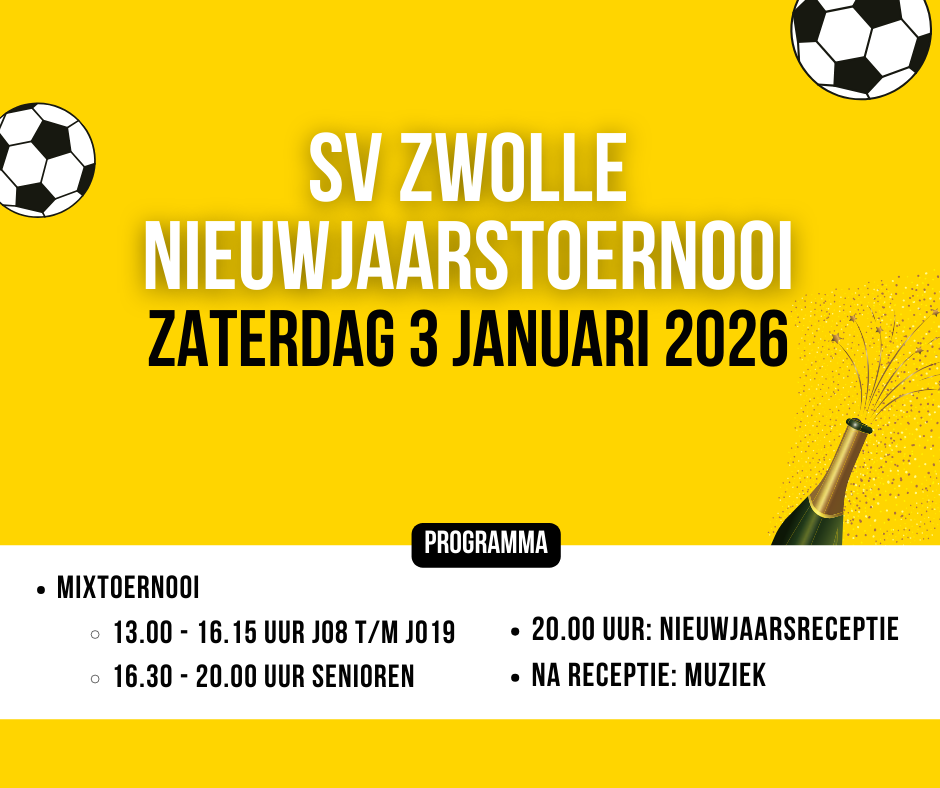 Geen Nieuwjaarstoernooi, maar wel een gezellige avond in de kantine